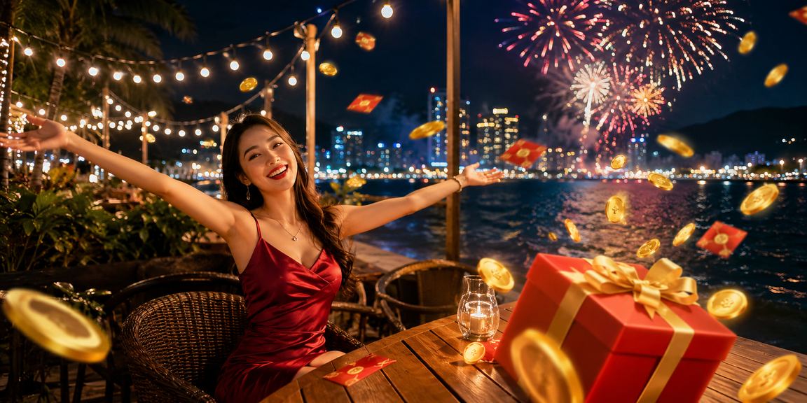 Khung cảnh quà lì xì tại Quy Nhơn - biểu tượng vàng may mắn